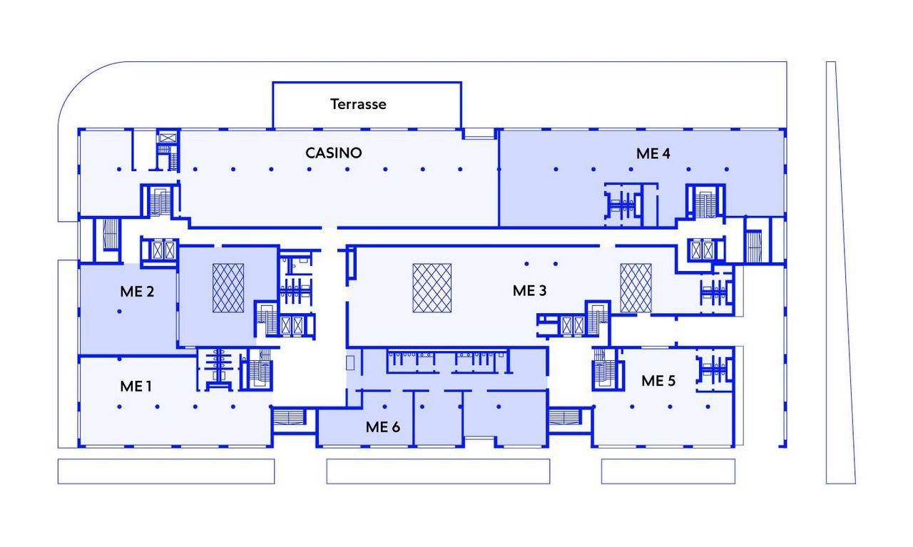 Grundriss des Erdgeschosses in der Neue Siederei.